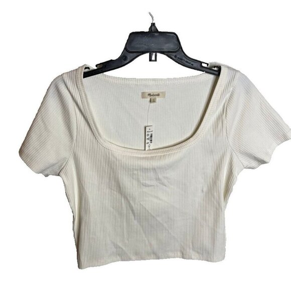 Madewell Square Neck Crop Tee in Sleekhold Lighthouse Size XL NL399 - Picture 3 of 7